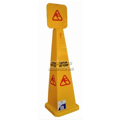 19260 Large Pyramid Caution Wet Floor Sign - LAST STOCK