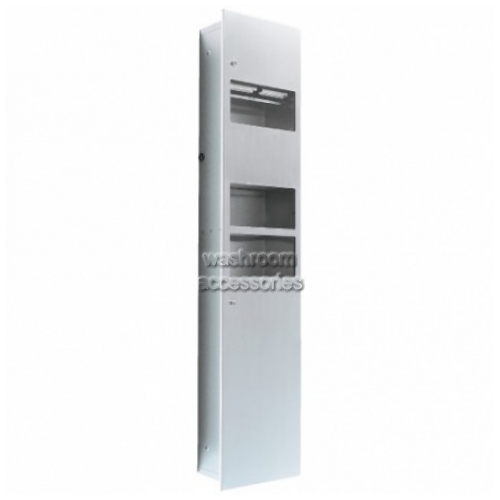 View 3 in 1 Combo Unit Towel Dispenser Hand Dryer and Waste Receptacle details.