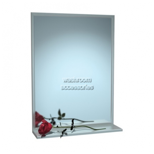 View 10-0625-V Channel Frame Glass Mirror with Shelf details.