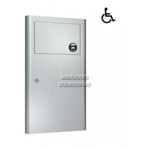 View 10-9471 Sanitary Napkin Disposal 7L Recessed details.
