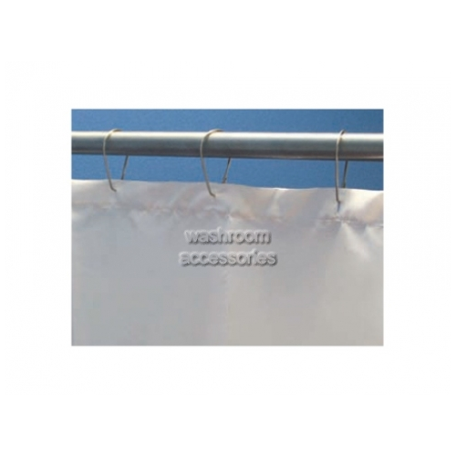 JDMCURT-NT Shower Curtain Weighted Plain White