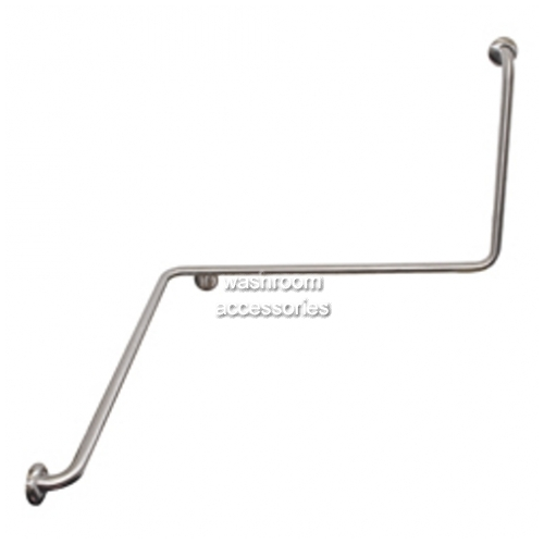 View Toilet Grab Rail Wrap Around 1100 x 1025 x 600mm 90 Degree details.