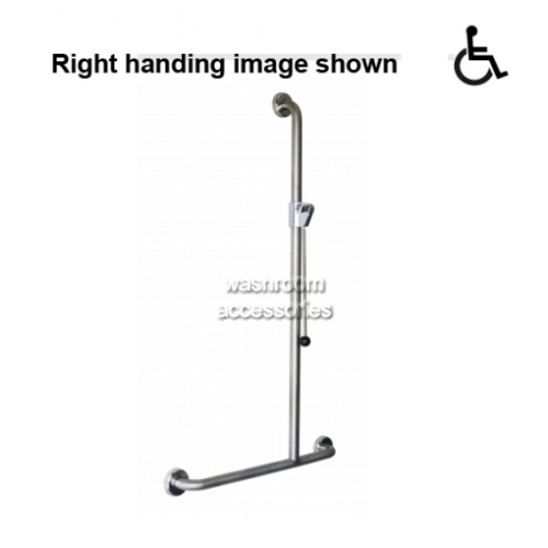 View GRCSES Shower Grab Rail Kit 700 x 1100mm Slider Handle details.