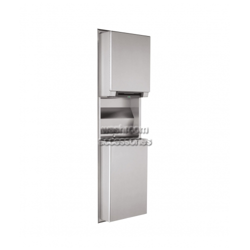 View B3974 Combo Unit Automatic Towel Dispenser and 45L Waste Receptacle details.