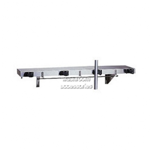 View B224 Shelf with 4 Mop Broom Holders 3 Rag Hooks details.