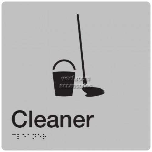 View Cleaners Room Sign Braille details.