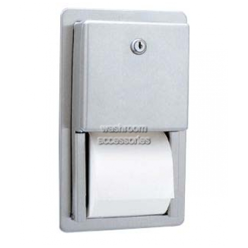 B3888 Double Toilet Roll Dispenser Recessed