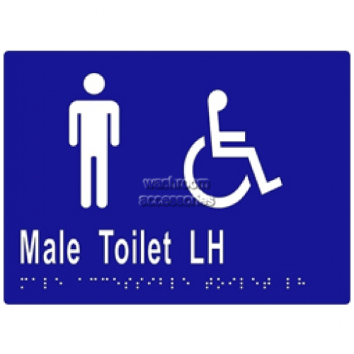 View ML16247 Braille Sign Accessible Male Toilet LH Transfer details.
