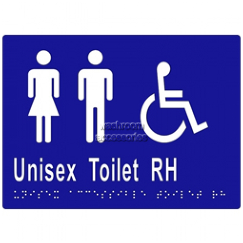 View ML16223 Braille Sign Unisex Accessible Toilets RH Transfer details.
