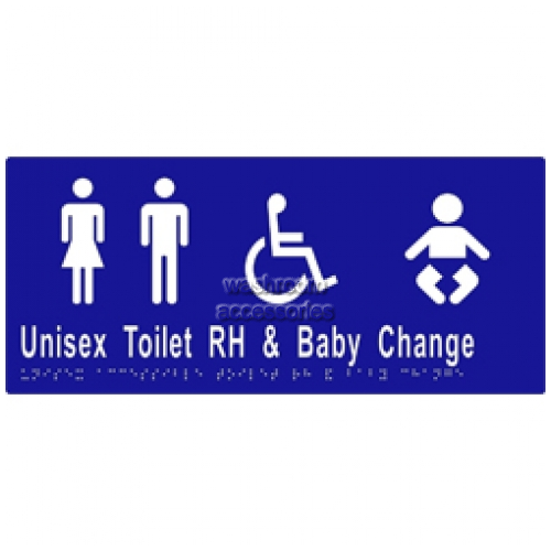 View ML16286 Braille Sign Unisex Accessible Toilets RH and Baby Change details.