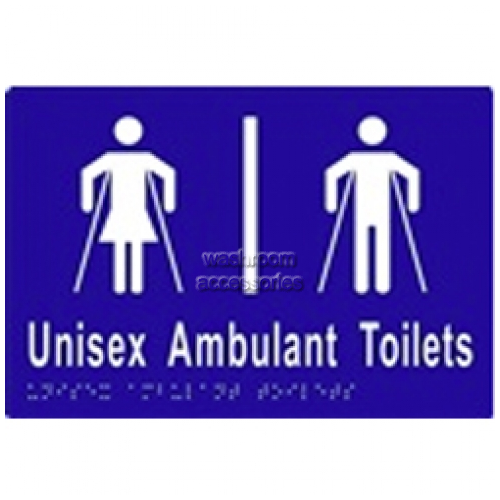 View ML16305 Braille Sign Unisex Ambulant Toilet Divided details.