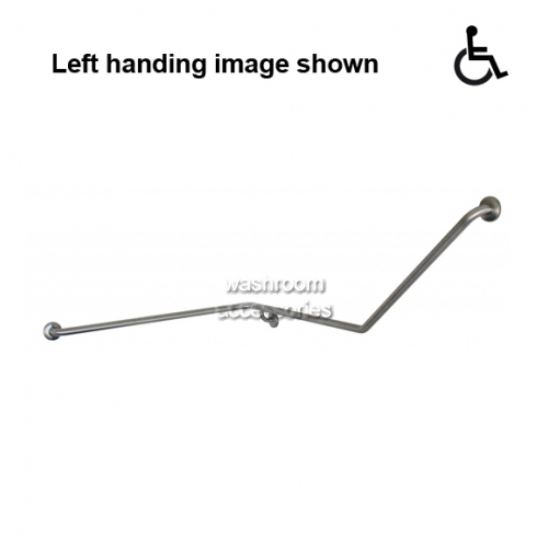 View JDM-GFS-1 Toilet Rail Grab 40 Degree 1110 x 950 x 700mm details.