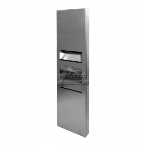 10-64671-2-A 3 In 1 Combo Unit Towel Dispenser Hand Dryer and Waste Bin 26L