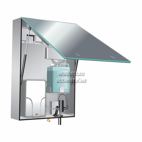View Behind The Mirror Cabinet with Mirror Liquid Dispenser and Dryer details.