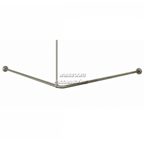 RBA4171-101 Shower Curtain Rail Hooks and Curtain Set