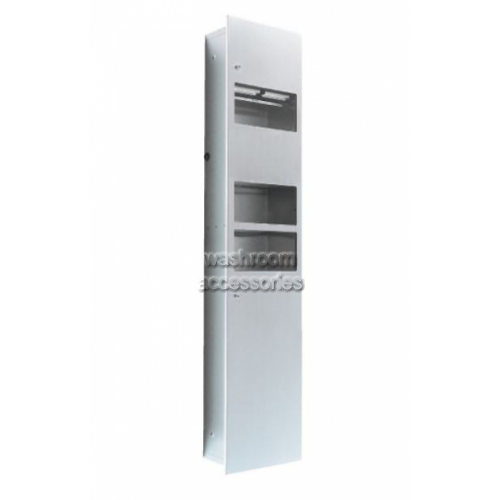 2847A 3-In-1 Unit Towel Dispenser Hand Dryer Waste Bin 30L
