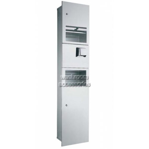 2937A 3-in-1 Combo Unit Paper Dispenser Hand Dryer and 25L Bin