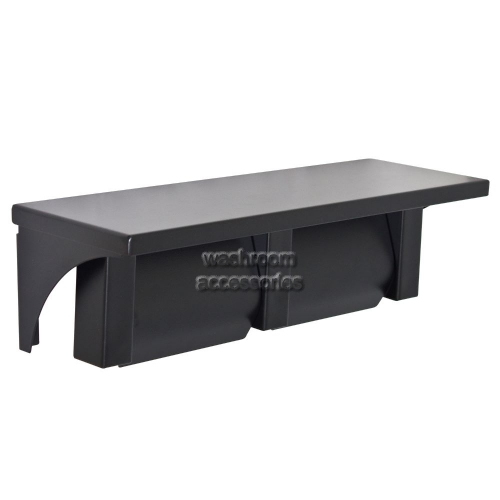 5263-MB Double Toilet Roll Holder with Shelf