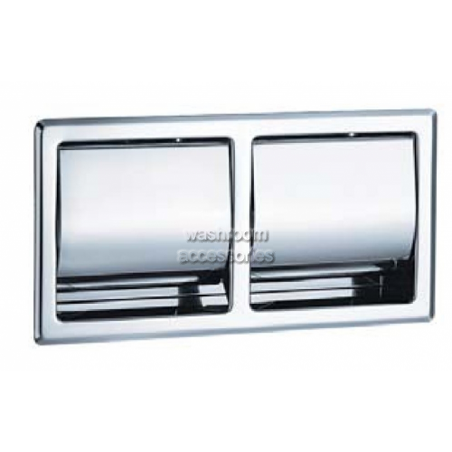 View 5128 Double Toilet Roll Dispenser Recessed with Hoods details.