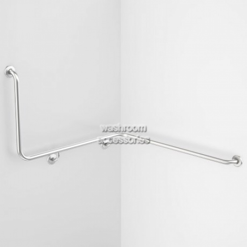 687467SS 90 Degree Angled Grab Rail 1100x1030 Right Hand