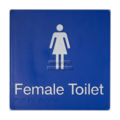 View FT Female Toilet Sign Braille details.