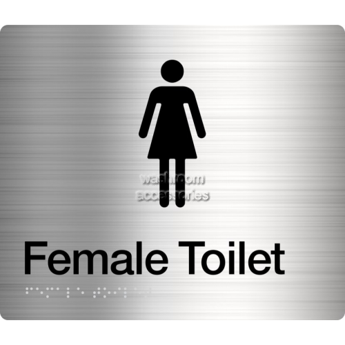 FT Female Toilet Sign Braille