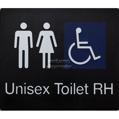 View MFDTRH Unisex Accessible Toilet Right Hand Sign Braille details.
