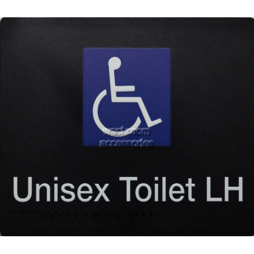 View DTLH Accessible Toilet Left Hand Sign Braille details.