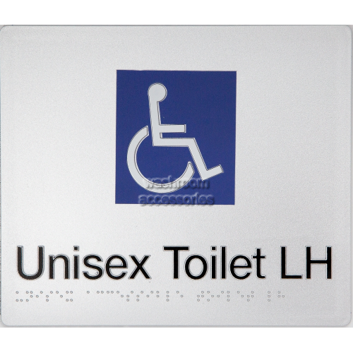 View DTLH Accessible Toilet Left Hand Sign Braille details.