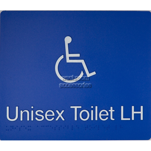 View DTLH Accessible Toilet Left Hand Sign Braille details.
