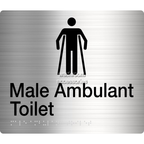 View MAT Male Ambulant Toilet Sign Braille details.