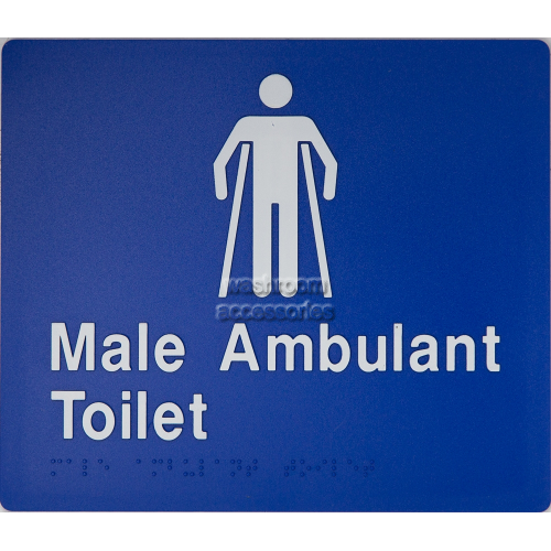 MAT Male Ambulant Toilet Sign Braille