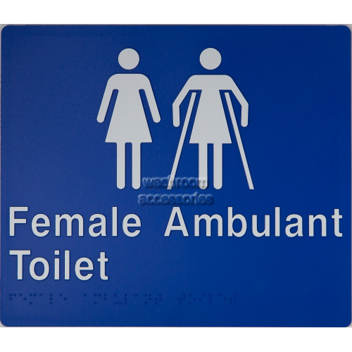 View FFAT Female Toilet and Female Ambulant Toilet Sign Braille details.