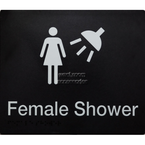 View FS Female Shower Sign Braille details.