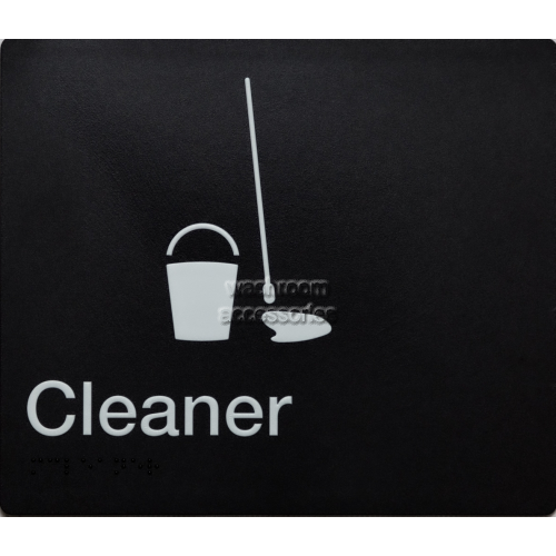 Cleaners Room Sign Braille