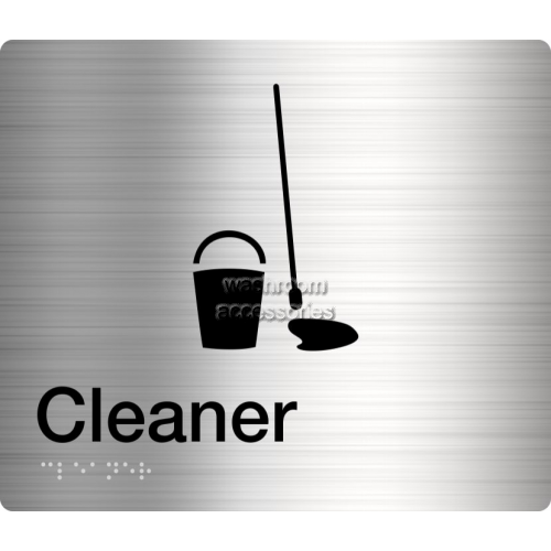 Cleaners Room Sign Braille