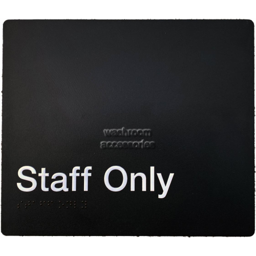 View Staff Only Sign Braille details.