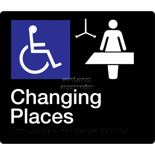 View CP Changing Places Sign Braille details.