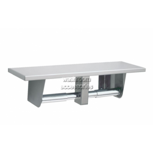 B2840 Double Toilet Roll Holder with Shelf