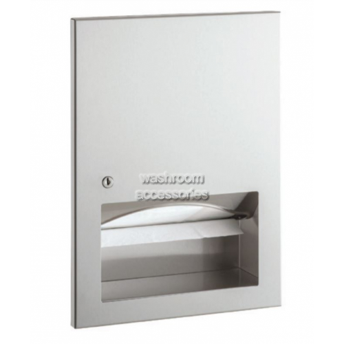 View B359033 Paper Towel Dispenser Lock Recessed details.