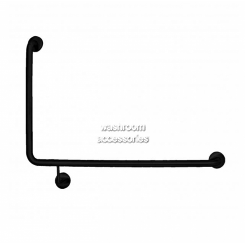 View 832 Toilet Grab Rail 90 Degree Right Hand Black - LAST STOCK details.