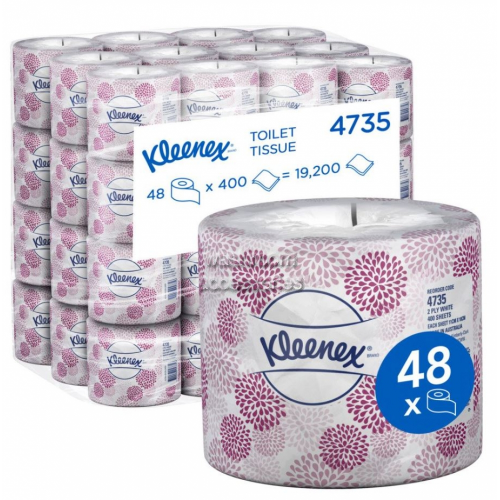 4735 Kleenex Toilet Tissue Paper Rolls 2Ply 400 sheet - Bulk Buy