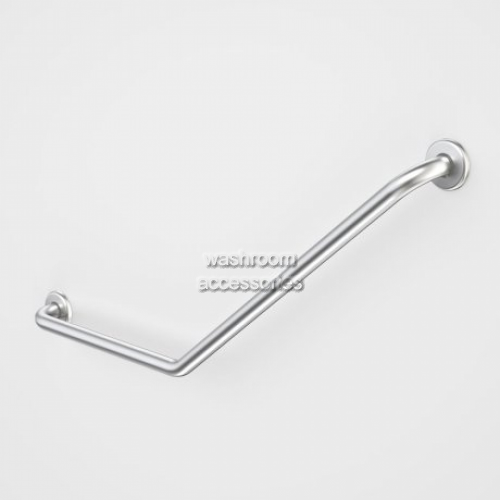 View 687464SS 140 Degree 450x700 Grab Rail Left Hand details.