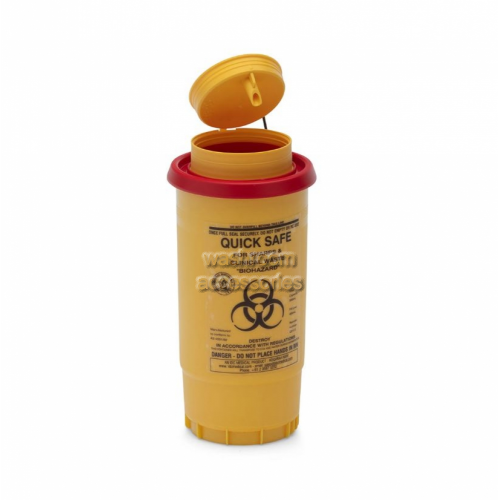View QS0.5 Sharps Waste Container Round 500mL details.