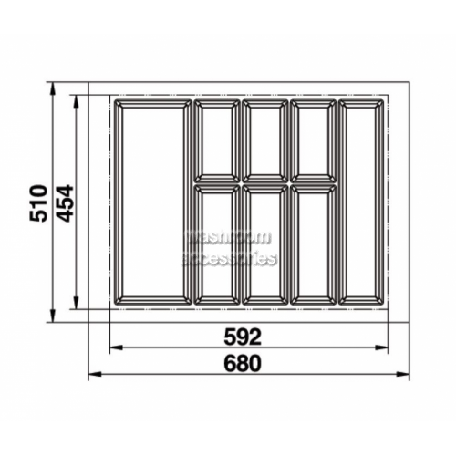 Cutlery Tray Suits 700mm Drawer