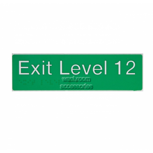 View EL12 Exit Sign Level 12 Braille details.