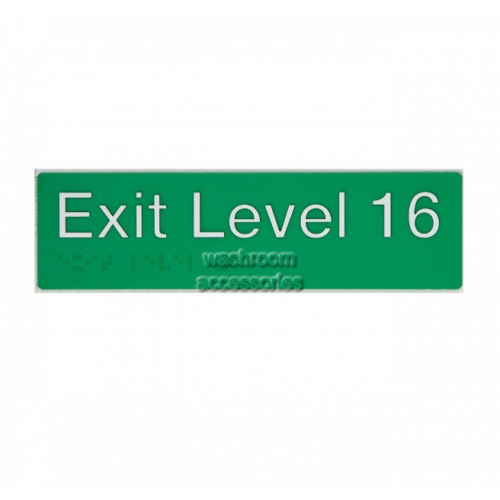 View EL16 Exit Sign Level 16 Braille details.