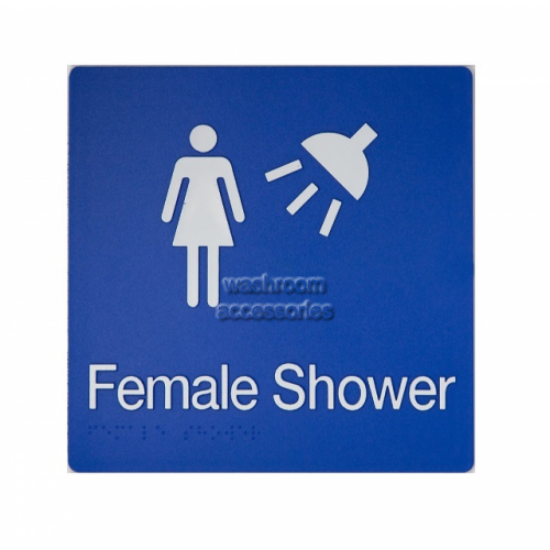View FS Female Shower Sign Braille details.