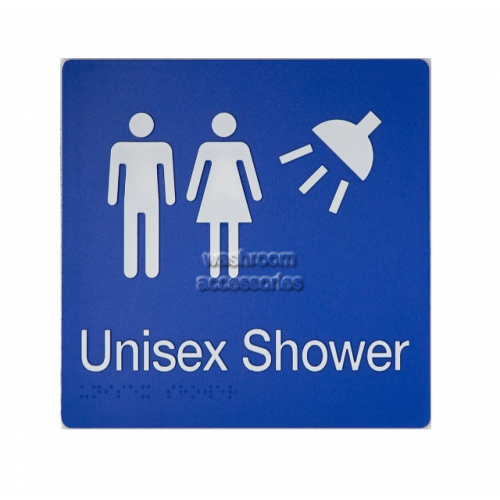View MFS Unisex Shower Sign Braille details.
