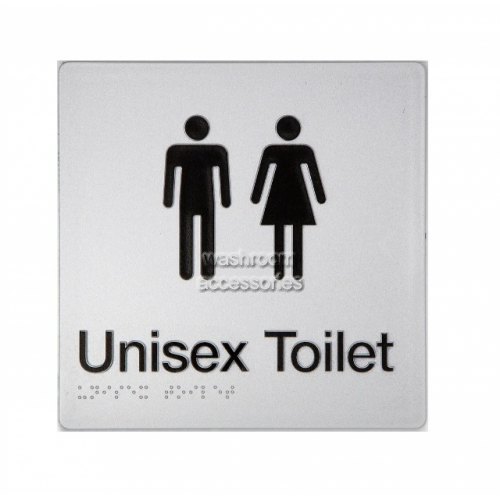 View MFT Unisex Toilet Sign Braille details.